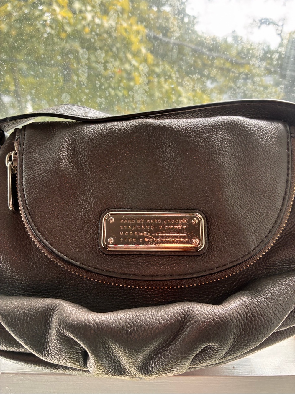 Marc by Marc Jacobs Brown Leather Belt Bag with Gold Plate